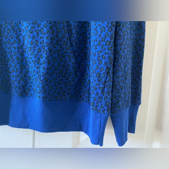 Women’s Levi’s Leopard Print Hoodie Sweatshirt - Blue - Picture 3 of 7